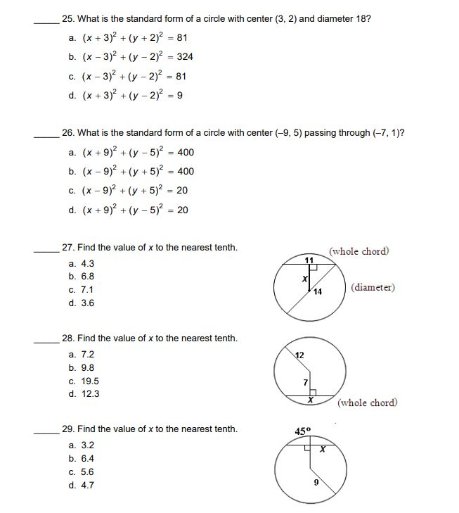 Solved What Are The Coordinates Of The Center Of The Chegg Com