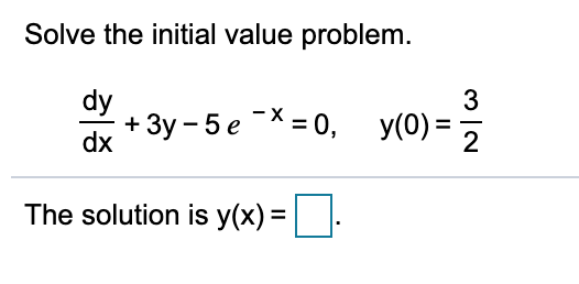 solve the initial value problem chegg