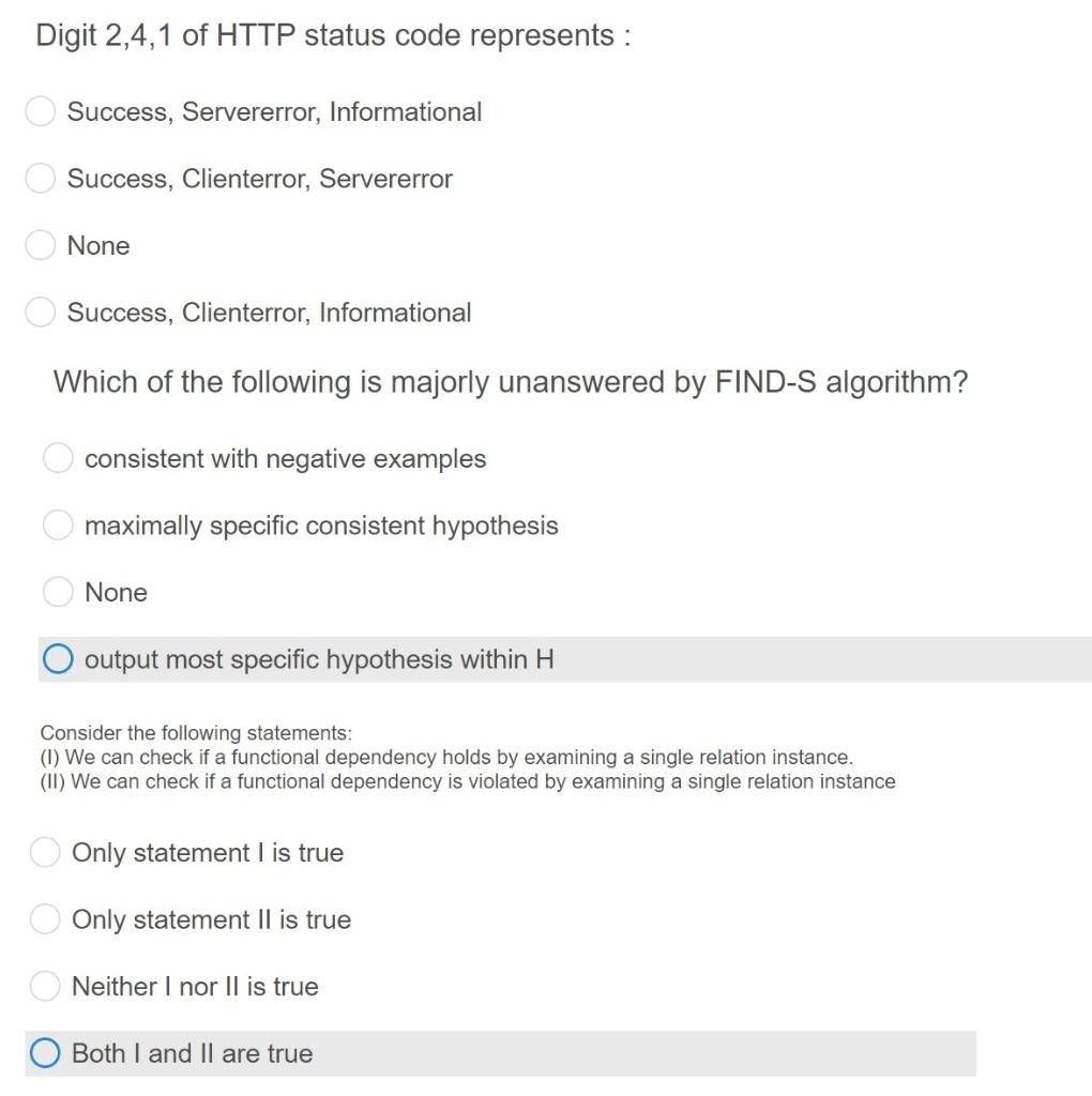 Solved Digit 2,4,1 of HTTP status code represents : Success, | Chegg.com