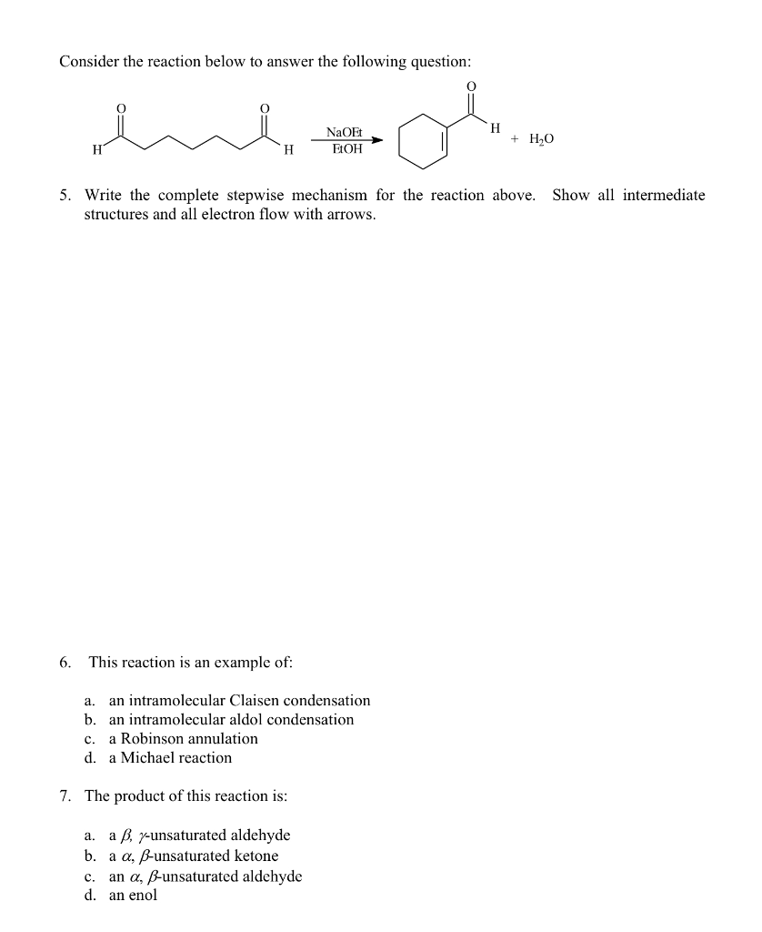 Solved Consider The Reaction Below To Answer The Following | Chegg.com