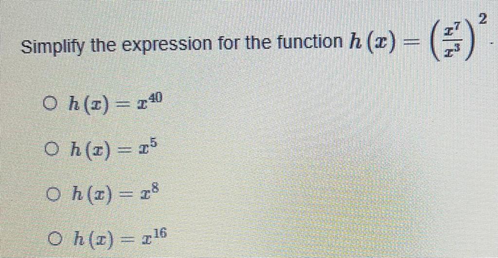 Solved Simplify the expression for the function | Chegg.com