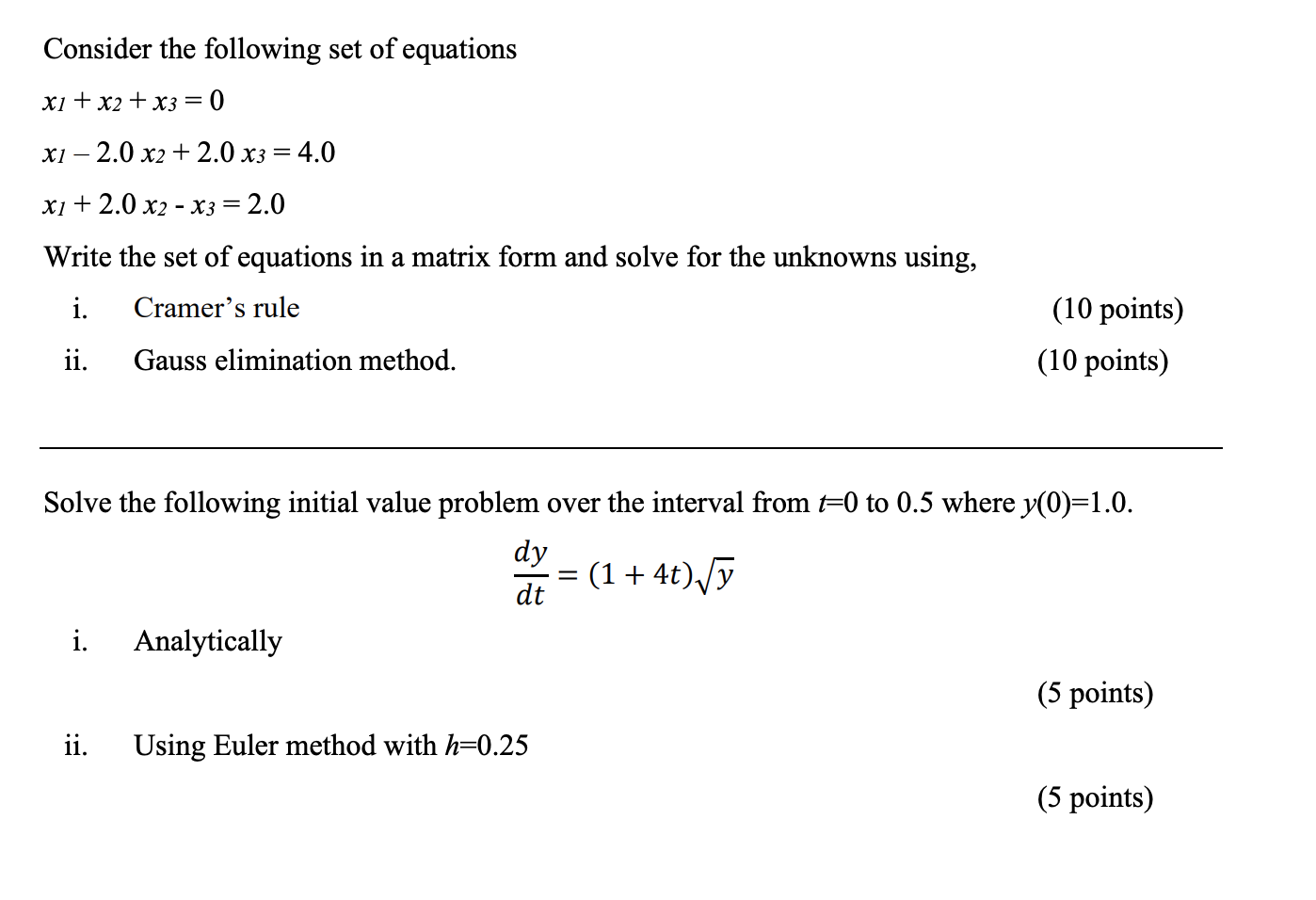 Solved Consider The Following Set Of Equations | Chegg.com