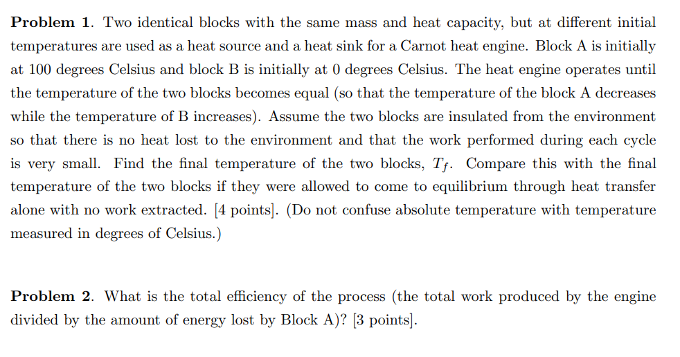 Problem 1. Two Identical Blocks With The Same Mass | Chegg.com