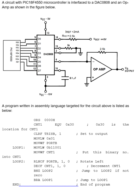 Solved A Circuit With PIC18F4550 Microcontroller Is | Chegg.com