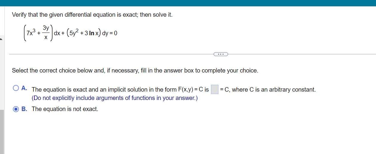 solved-verify-that-the-given-differential-equation-is-exact-chegg