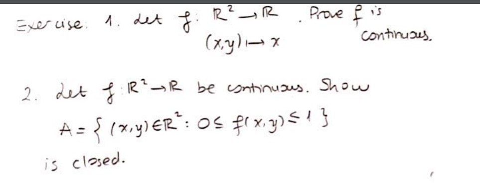 Solved Exercise 1 Let F R2→r Prove F Is X Y →x