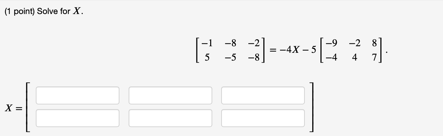 9x − 4(2x 1 ) − 8