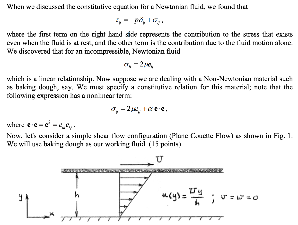 Solved When we discussed the constitutive equation for a | Chegg.com