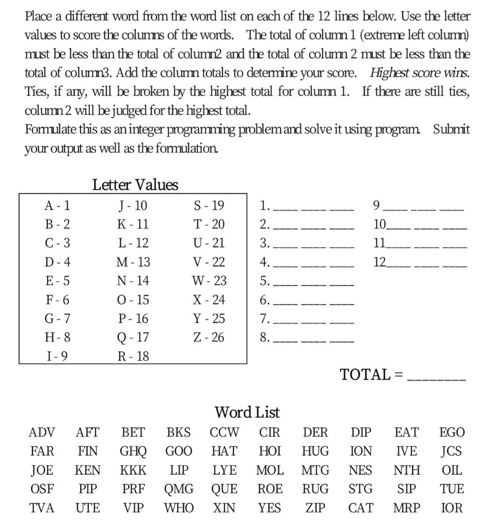 place-a-different-word-from-the-word-list-on-each-of-chegg