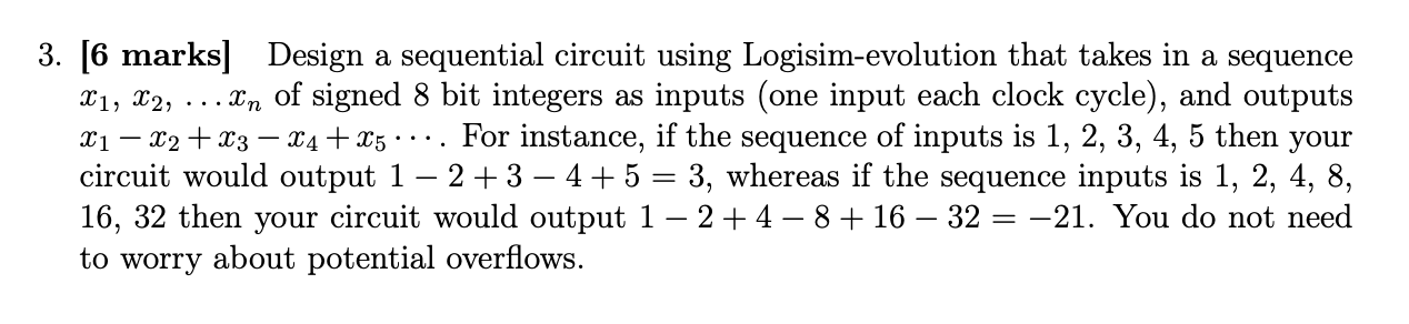 Solved 3. [6 marks] Design a sequential circuit using | Chegg.com