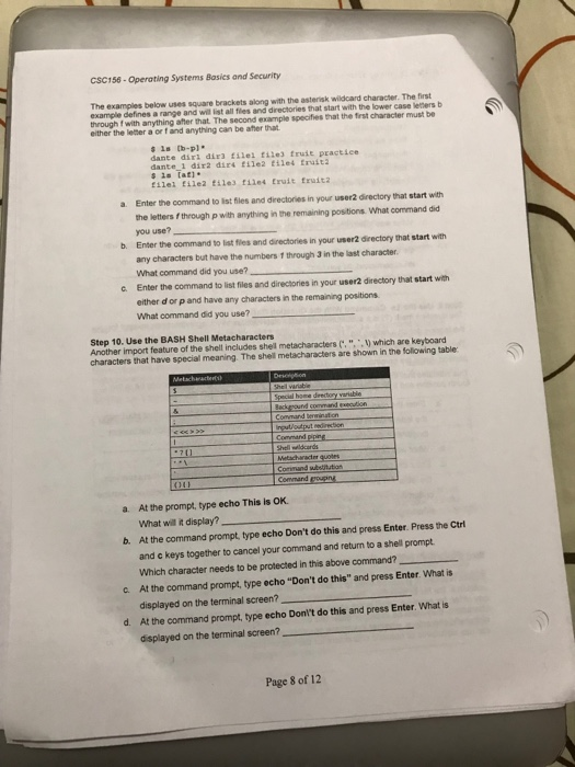 Solved Worksheet Objectives Become familiar with the file | Chegg.com
