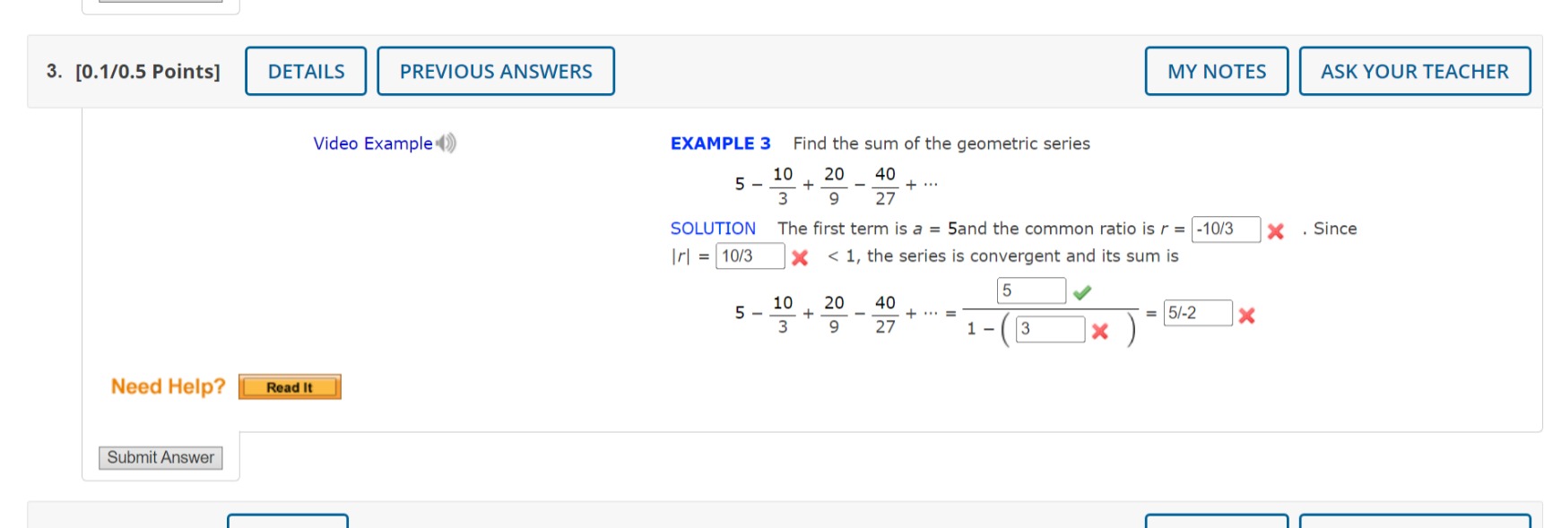 Solved EXAMPLE 3 Find the sum of the geometric series | Chegg.com