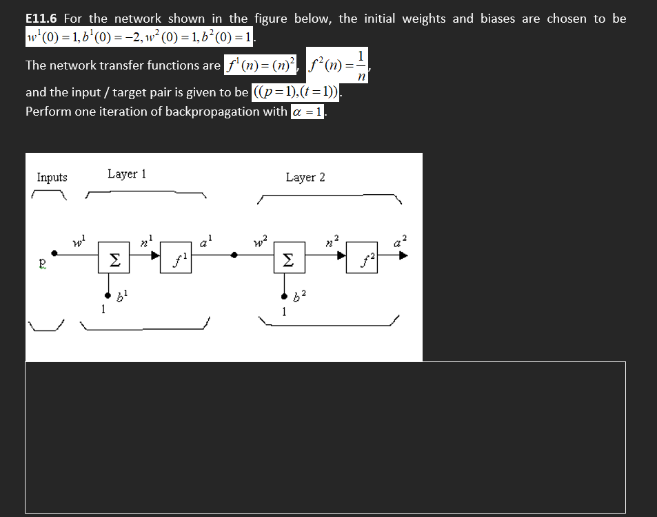 Solved E11.6 For the network shown in the figure below, the | Chegg.com
