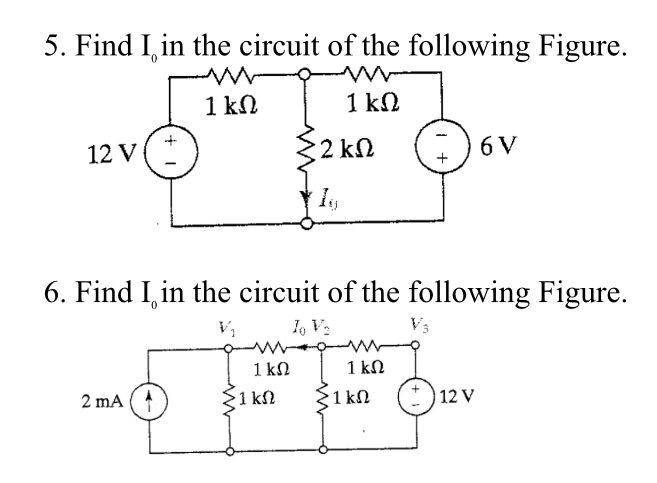 Solved 5. Find I in the circuit of the following Figure. 4- | Chegg.com
