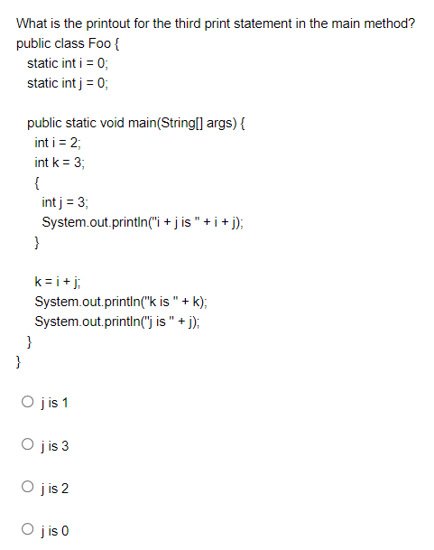 Solved What is the printout for the third print statement in | Chegg.com