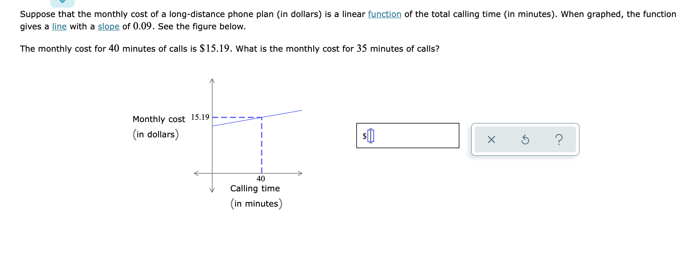 Solved Suppose that the monthly cost of a long-distance | Chegg.com