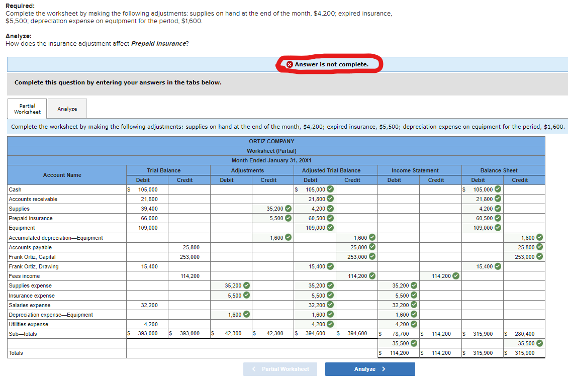 Solved Requ|red: Complete the worksheet by making the | Chegg.com
