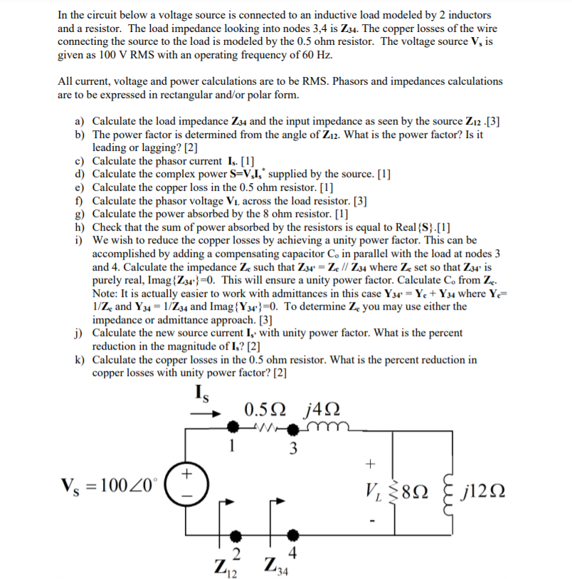 Solved In the circuit below a voltage source is connected to | Chegg.com
