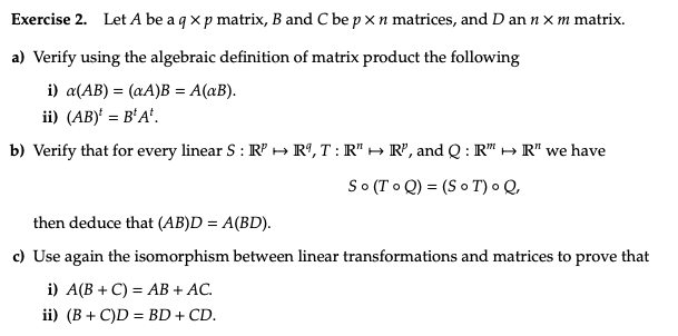 Solved Exercise 2, can someone help with part b and part c | Chegg.com