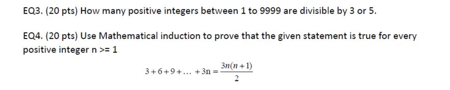 Solved EQ3. (20 pts) How many positive integers between 1 to | Chegg.com