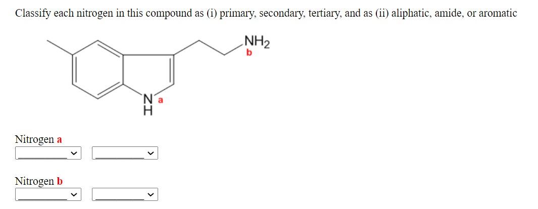 Solved Classify each nitrogen in this compound as (i) | Chegg.com