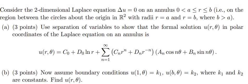 Solved Consider The 2 Dimensional Laplace Equation Δu0 On 6660