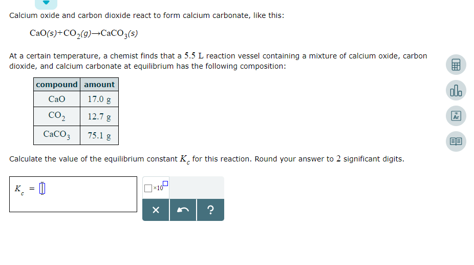 Solved Calcium Oxide And Carbon Dioxide React To Form Chegg Solved Calcium Oxide And Carbon Dioxide React To Form Chegg