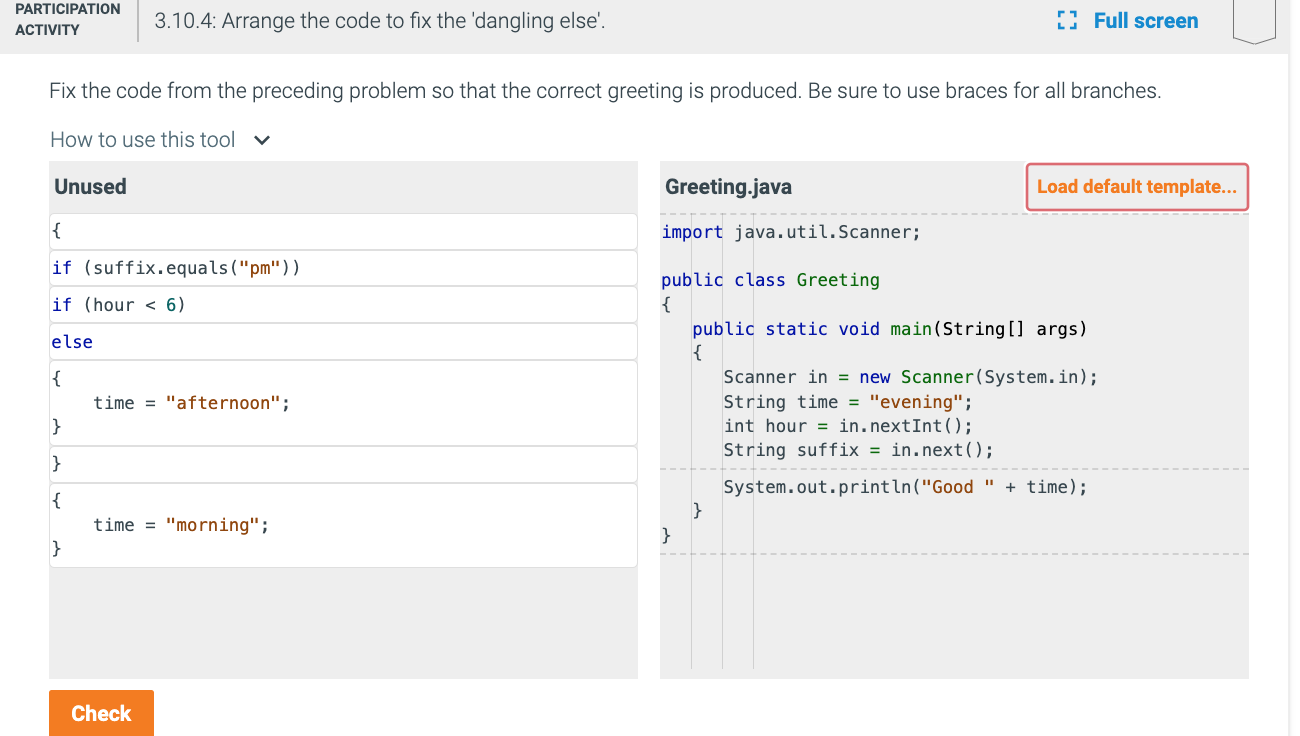 Solved In Java Please. Fix the code from the preceding | Chegg.com