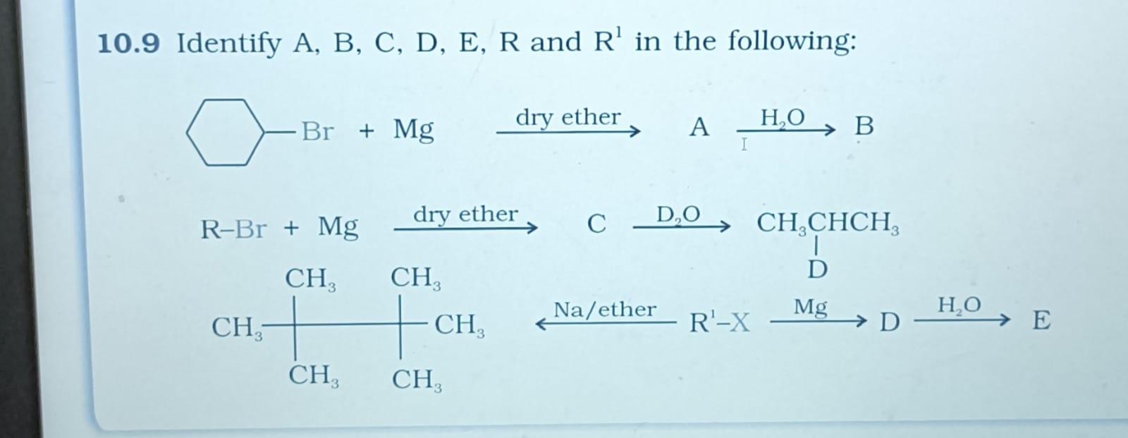 Image Result For Q Identify A And B In The Following Reaction Chbr Mg Dry Ether