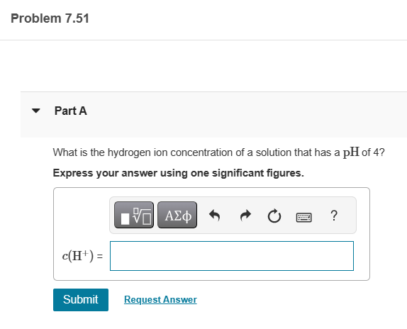 Solved What is the hydrogen ion concentration of a solution | Chegg.com