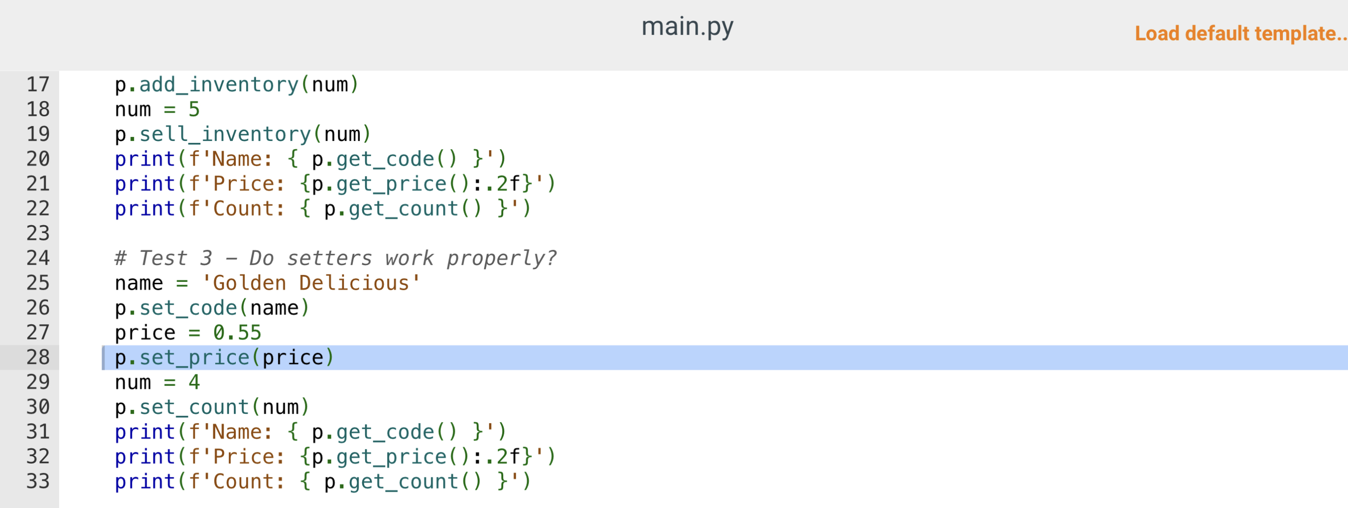 Solved IN PYTHON:Today's Quiz:In the Product.py file, define | Chegg.com