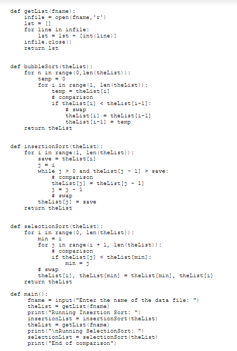 Solved CSC 110 - Homework 6 - Analysis Of Algorithms In | Chegg.com