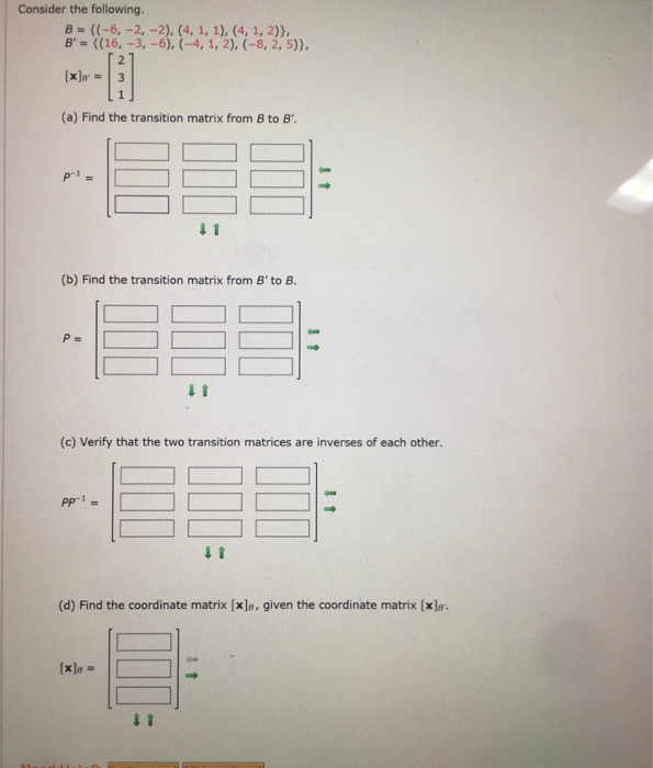 Solved Consider the following. 2 (a) Find the transition | Chegg.com