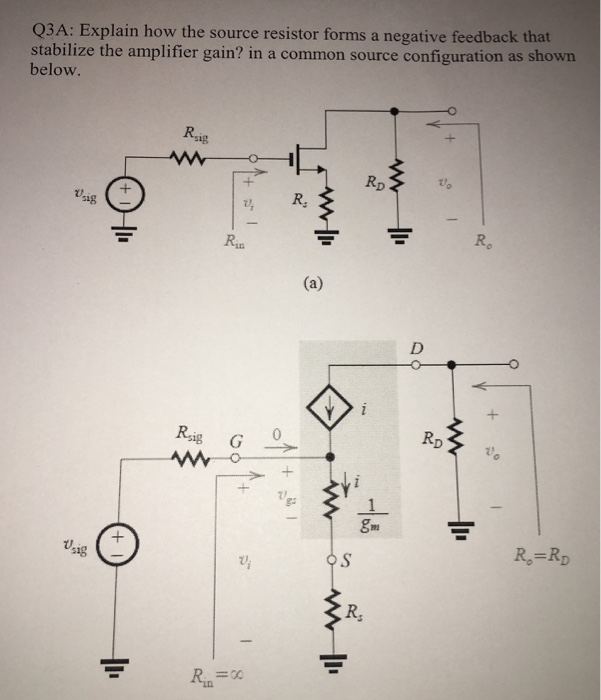 Solved Explain how the source resistor forms a negative