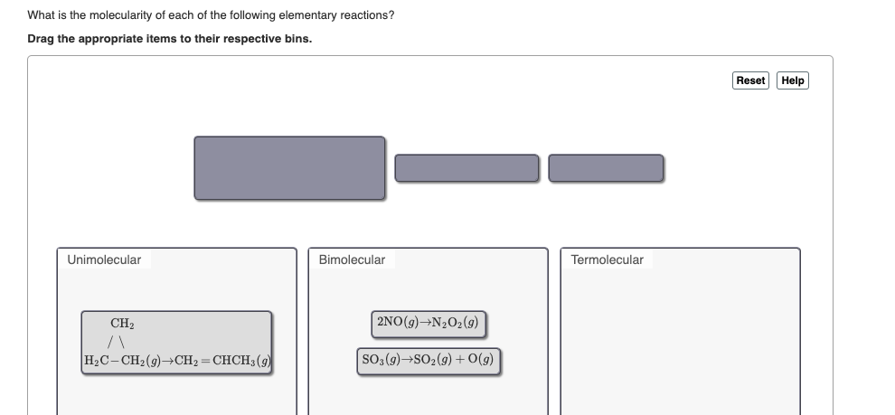 Solved What Is The Molecularity Of Each Of The Following | Chegg.com