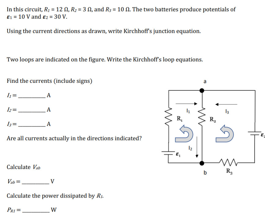 Solved In this circuit, R1 = 12 12, R2 = 31, and R3 = 10 12. | Chegg.com