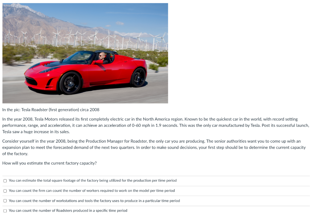 Tesla roadster online first generation