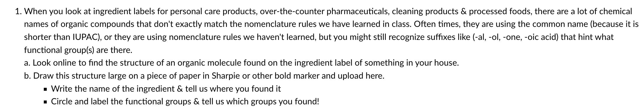 Solved 1. When you look at ingredient labels for personal | Chegg.com