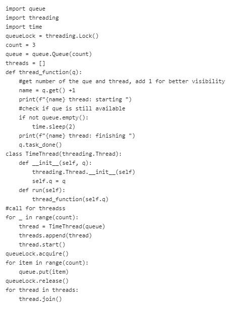 Python. How To Modify The Threading Code To Use, | Chegg.com