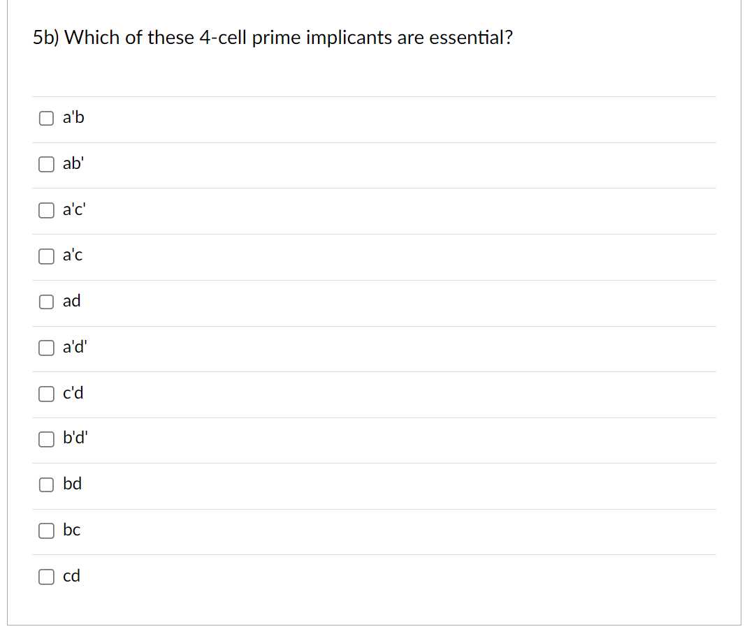 5. Using the K-map from 4, answer the following | Chegg.com