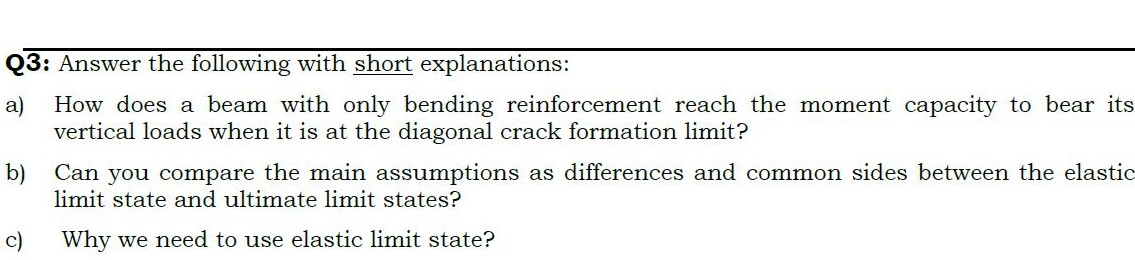 Solved Q3: Answer the following with short explanations: a) | Chegg.com