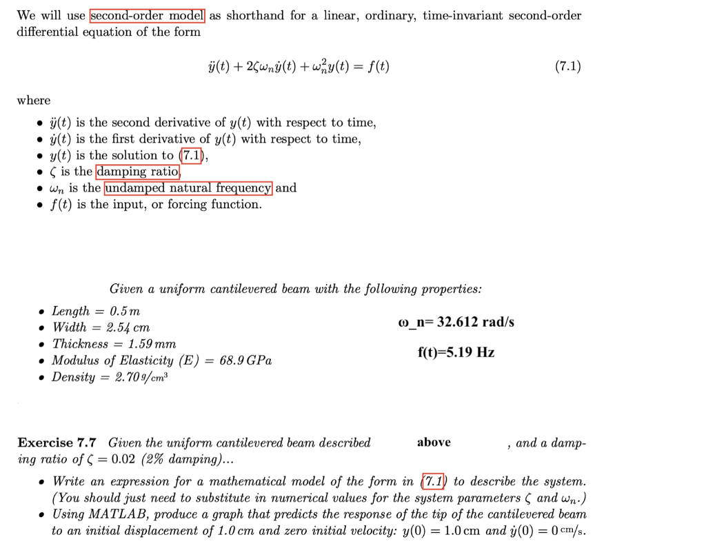 Solved We Will Use Second Order Model As Shorthand For A Chegg Com