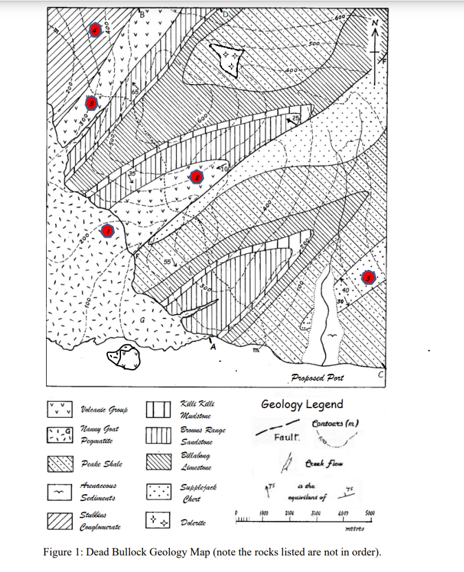 Solved Task A) Regional Geology Task: An annotated | Chegg.com