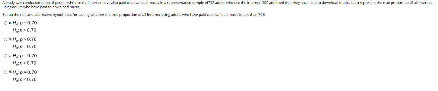 Solved A study was conducted to see if people who use the | Chegg.com