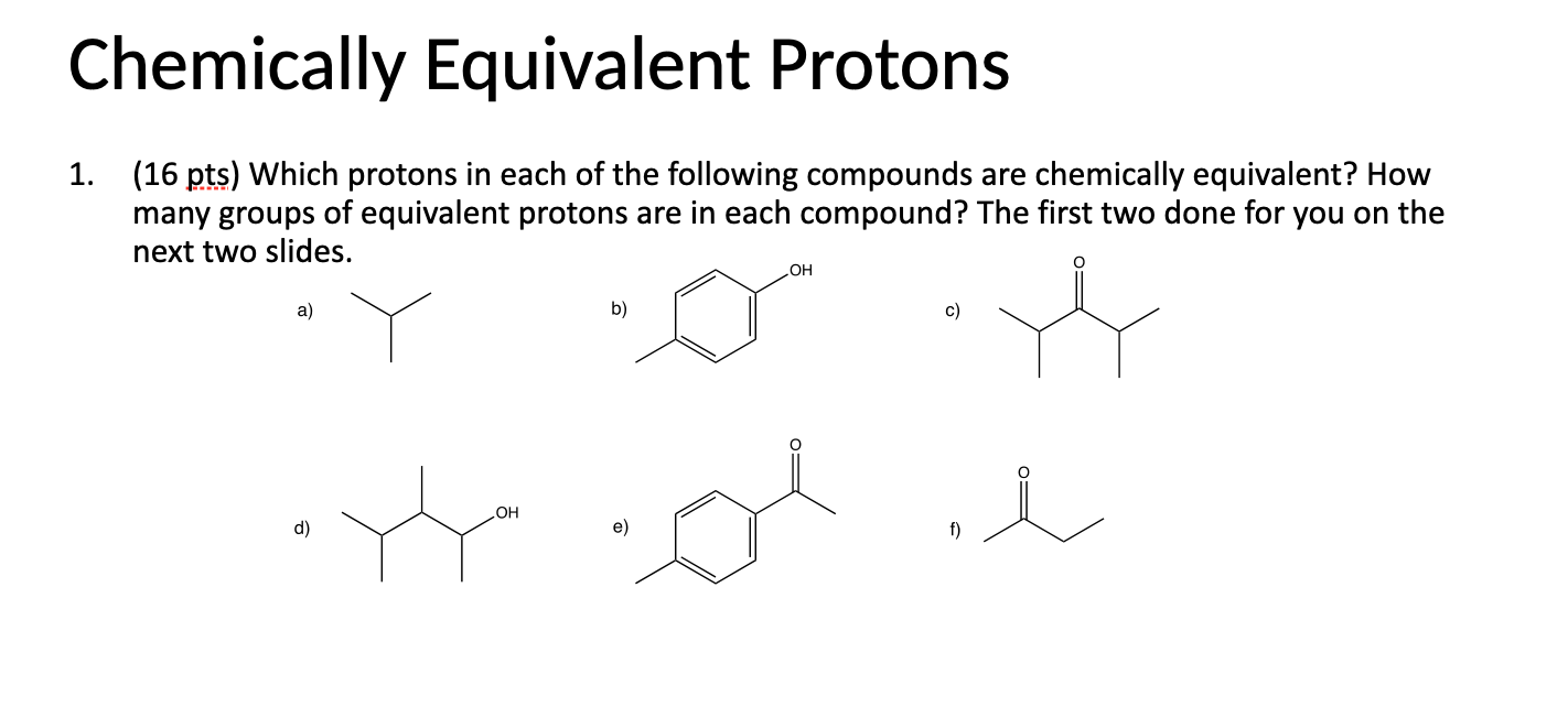 solved-which-protons-in-each-of-the-following-compounds-chegg