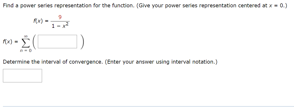 Solved Find a power series representation for the function. | Chegg.com