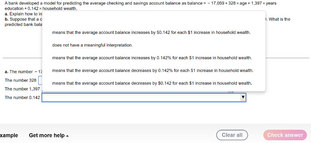 Solved A bank developed a model for predicting the average | Chegg.com