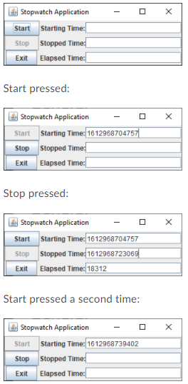 Solved This is a Java Swing Frame Stopwatch project to read | Chegg.com