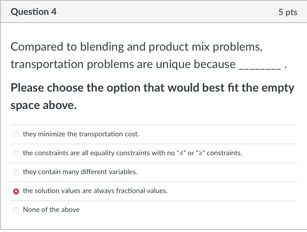 Solved Compared To Blending And Product Mix Problems, | Chegg.com