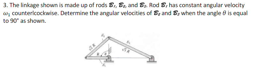 Solved 3. The Linkage Shown Is Made Up Of Rods B1, B2, And | Chegg.com